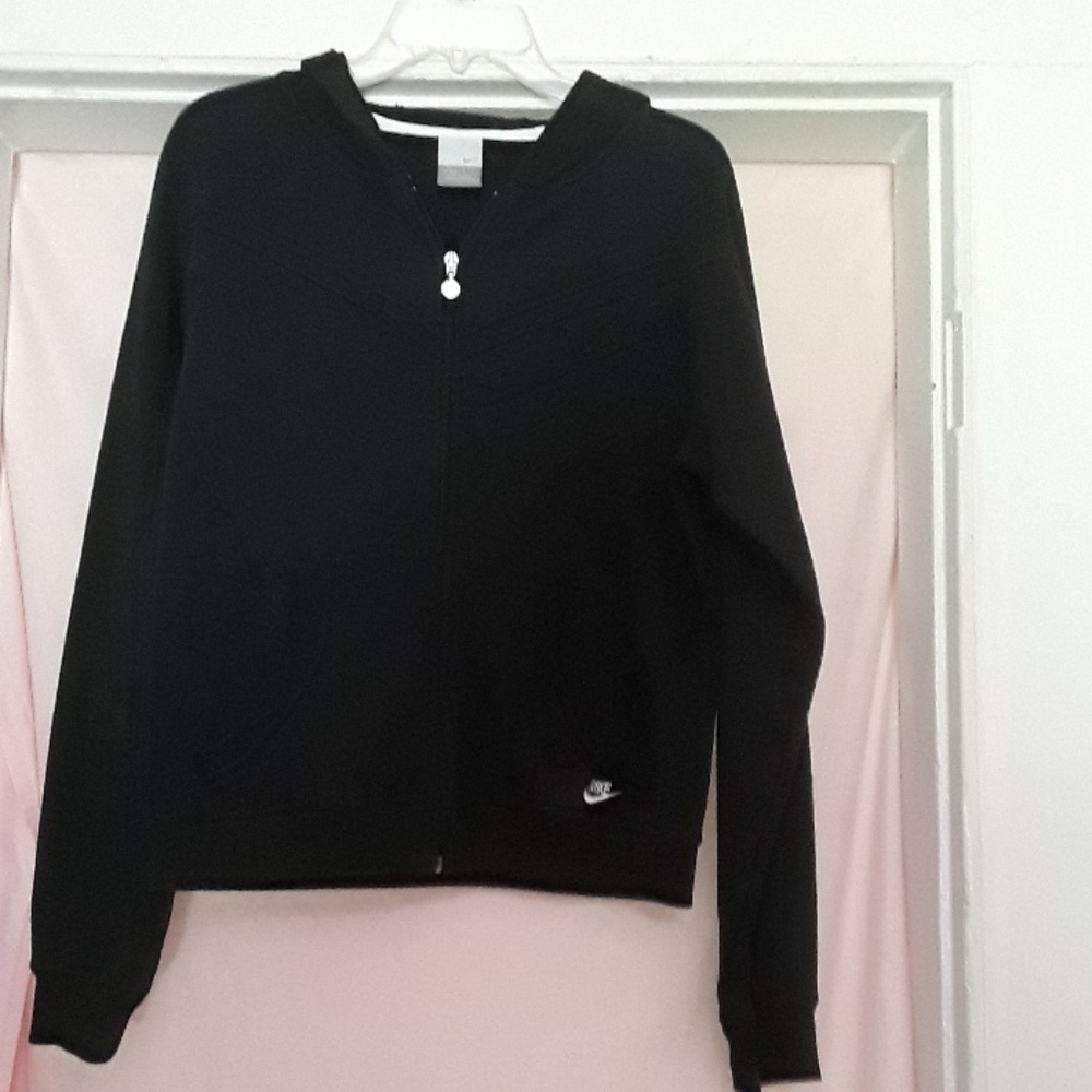 Black zip front hoodie